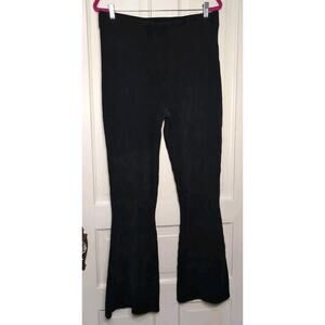 COS Black Ribbed Flared Soft Pants Luxury Comfort Women's L(1105)